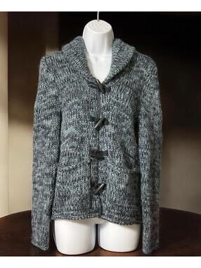 Women MODA Blue Long Sleeve Acrylic Soft Touch Knitted Sweater Sz XS